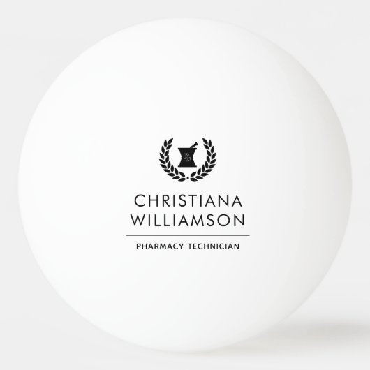 Mitarbeiter von Pharmazie Pharmacy Tech Tischtennisball (Rückseite)