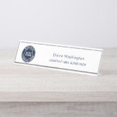 Mitarbeiter von Unternehmen hinzufügen Schreibtischnamensplakette (Vorderseite )