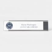 Mitarbeiter von Unternehmen hinzufügen Schreibtischnamensplakette (Vorderseite )