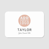 Mitarbeiter von Unternehmen mit Firmenlogo hinzufü Namensschild (Vorderseite)