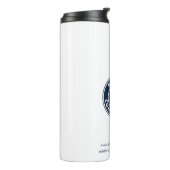 Mitarbeiter von Unternehmen und Markenlogos hinzuf Thermosbecher (Nach links gedreht)