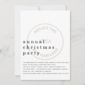 Mitarbeiter Weihnachten Party Minimalistisch Tinte Einladung (Vorderseite)