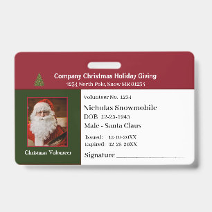 Mitarbeiter-Weihnachts-Foto-ID-Identifikation Benu Ausweis