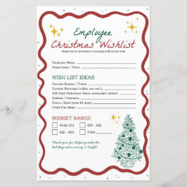 Mitarbeiter Weihnachts-Wunschliste Office Geschenk