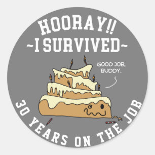 Mitarbeiter-Wertschätzung Arbeit Jahrestag Custom Runder Aufkleber