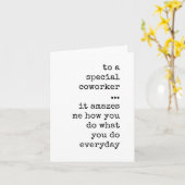 Mitarbeiter, Wertschätzung, einfache Karte (Gelbe Blume)