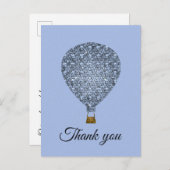 Mitarbeiter Wertschätzung Hot Air Ballon Vielen Da Postkarte (Vorne/Hinten)