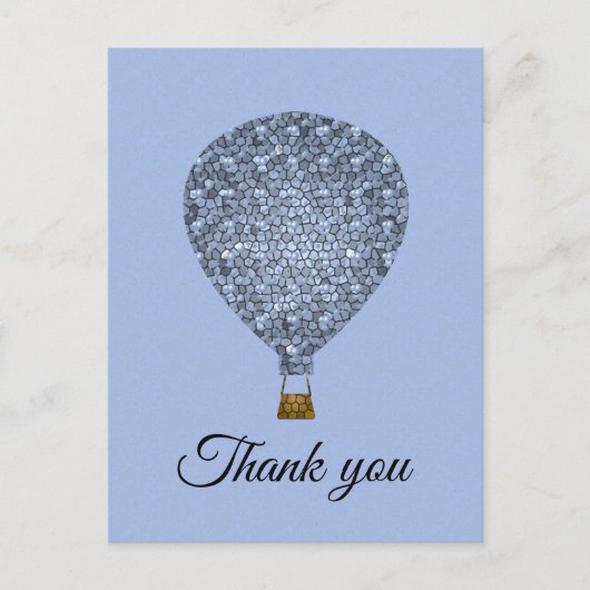 Mitarbeiter Wertschätzung Hot Air Ballon Vielen Da Postkarte (Vorderseite)