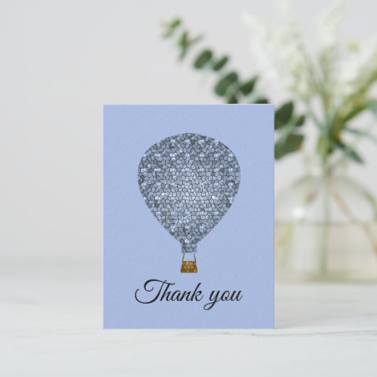 Mitarbeiter Wertschätzung Hot Air Ballon Vielen Da Postkarte (Stehend Vorderseite)