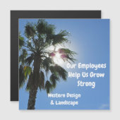 Mitarbeiteraufwertung Palm Tree Tropical Business Magnetkarte (Vorne/Hinten)
