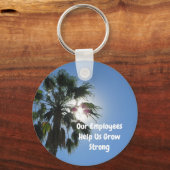 Mitarbeiteraufwertung Palm Tree Tropical Business Schlüsselanhänger (Vorderseite)