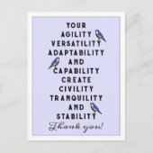 Mitarbeiteraufwertung Postkarte (Vorderseite)