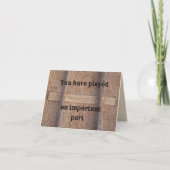 Mitarbeiterbewertung dank Eisenbahnspuren Karte (Vorderseite)