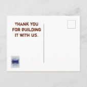 Mitarbeiterbewertung Danke für die Unternehmensgrü Postkarte (Rückseite)