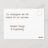 Mitarbeiterbewertung Funny Tan Bunny Pun Business Postkarte (Rückseite)