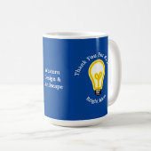 Mitarbeiterbewertung - Helle Light Bulb Business Kaffeetasse (VorderseiteRechts)
