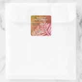 Mitarbeiterbewertung - Vielen Dank Quadratischer Aufkleber (Tasche)