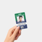 Mitarbeiterbild Abzeichen - Grün und Marsch Blau Ausweis (Handheld)