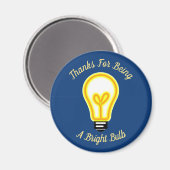 Mitarbeitererkennung - Glühbirne Vielen Dank Magnet (Vorderseite/Rückseite)