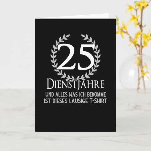 Mitarbeiterfeier 25 Jahre Unternehmen Karte (Gelbe Blume)
