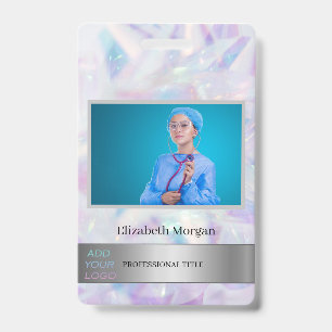 Mitarbeiterfoto Cool Holografisch Fügen Sie Ihr Lo Ausweis