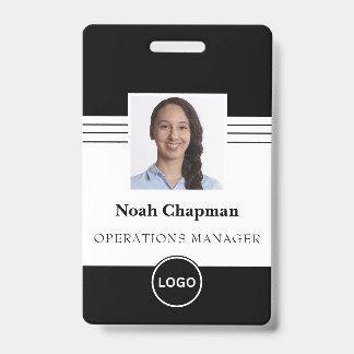 Mitarbeiterfoto Firmenlogo Barcode-ID Ausweis