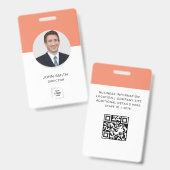 Mitarbeiterfoto-Geschäftsidentitätsdesign Ausweis (Vorder- & Rückseite)