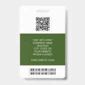 Mitarbeiterfoto, Logo, Barcode, Name ID Ausweis (Rückseite)