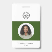 Mitarbeiterfoto, Logo, Barcode, Name ID Ausweis (Vorderseite)