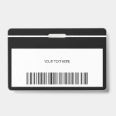 Mitarbeiterfoto Logotext und Bare-Code-Vorlage Ausweis (Rückseite)
