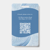 Mitarbeiterfoto, QR-Code, Logo, Name Ausweis (Rückseite)