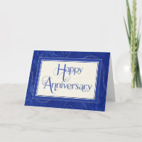 Mitarbeiterjubiläum - Text-Wirbel Damask - Blau