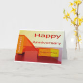 Mitarbeiterjubiläumskarte hell und fröhlich karte (Gelbe Blume)