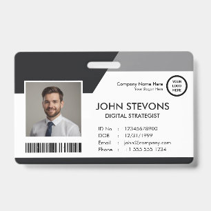 Mitarbeitername Logo QR-Code-ID-Ausweis Ausweis