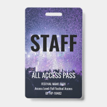 Mitarbeiterpass Schwarz All Access Musikfestival K