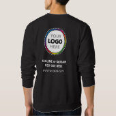 Mitarbeiteruniform mit Logo und Kontaktdaten - Sweatshirt (Rückseite)