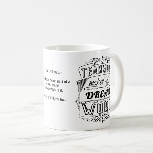 Mitarbeiterwertungs-Teamwork Kaffeetasse (VorderseiteRechts)