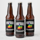 Mitbewohner Gay Pride Bierflaschenetikett (Flaschen)