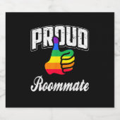Mitbewohner Gay Pride Bierflaschenetikett (Einzelnes Label)
