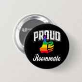 Mitbewohner Gay Pride Button (Vorne & Hinten)
