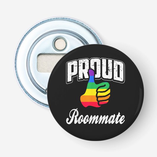 Mitbewohner Gay Pride Flaschenöffner (Vorderseite)