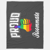 Mitbewohner Gay Pride Fleecedecke (Vorderseite)