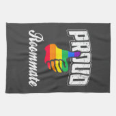 Mitbewohner Gay Pride Geschirrtuch (Horizontal)