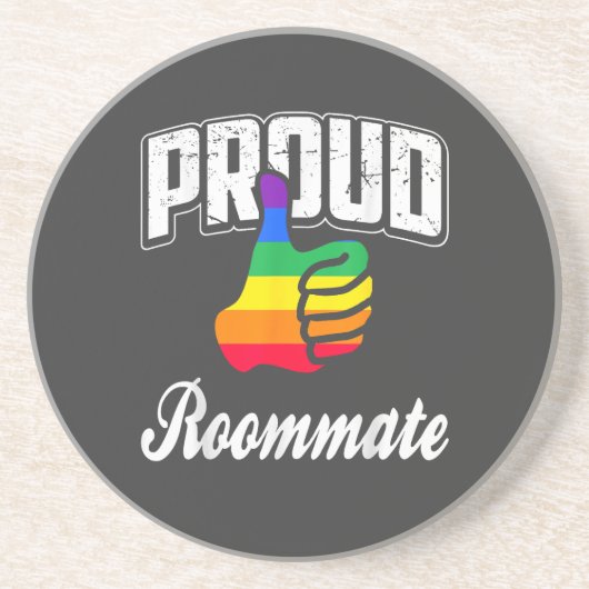 Mitbewohner Gay Pride Getränkeuntersetzer (Vorne)