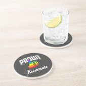Mitbewohner Gay Pride Getränkeuntersetzer (Seite)