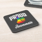 Mitbewohner Gay Pride Getränkeuntersetzer (Linke Seite)