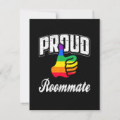 Mitbewohner Gay Pride Karte (Rückseite)