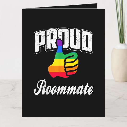 Mitbewohner Gay Pride Karte (Vorderseite)