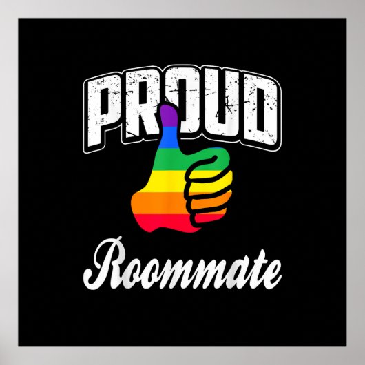 Mitbewohner Gay Pride Poster (Vorne)