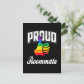 Mitbewohner Gay Pride Postkarte (Stehend Vorderseite)